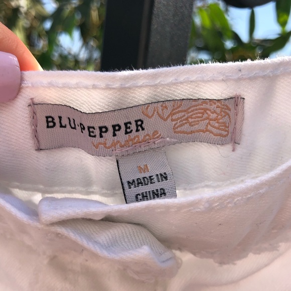 Blu Pepper White Denim Skirt - Picture 3 of 6